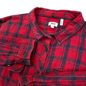 BKE‎ Buckle Boyfriend Shirt Women's Size Small Flannel Plaid Long Sleeve